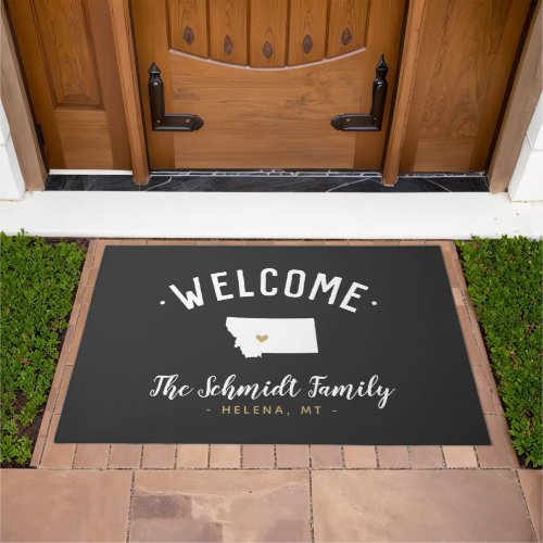 Montana Family Monogram Welcome Doormat