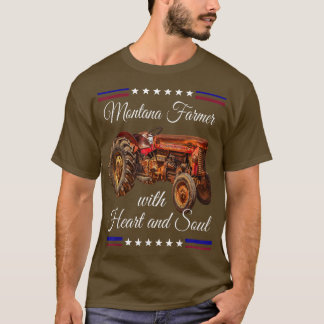 Montana Farmer Retro  T-Shirt