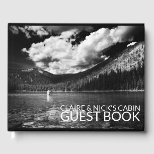 Montana Fisherman -- Personalized Mountain Cabin Guest Book