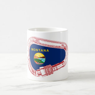 Montana Flag Climbing Carabiner Coffee Mug
