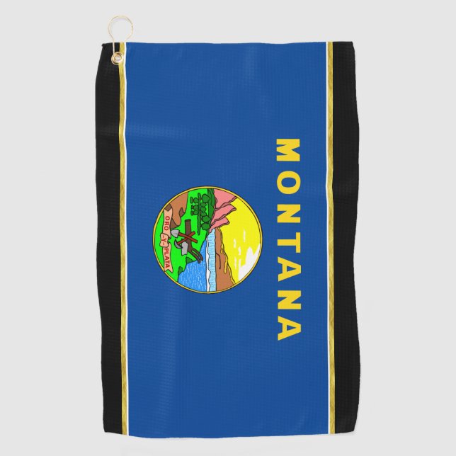 Montana flag golf towel (Front)