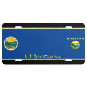 Montana flag license plate