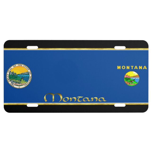 Montana flag license plate (Front)