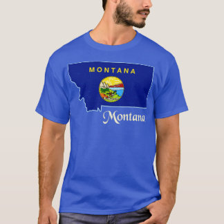 Montana Flag Map Design for proud Montanans T-Shirt