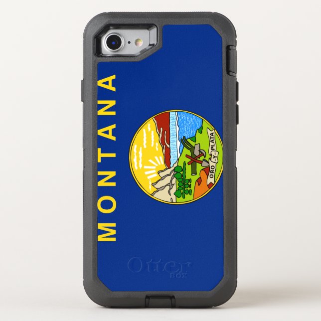 Montana Flag Otterbox iPhone Case (Back)