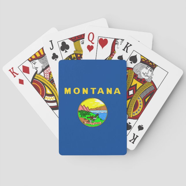 Montana flag poker cards (Back)