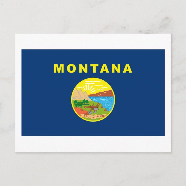 Montana Flag Postcard (Front)