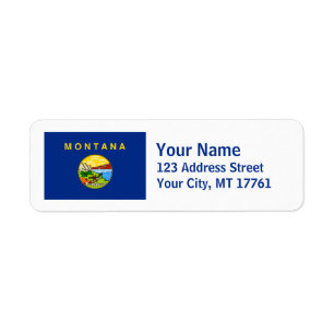 Montana Flag Return Address Labels