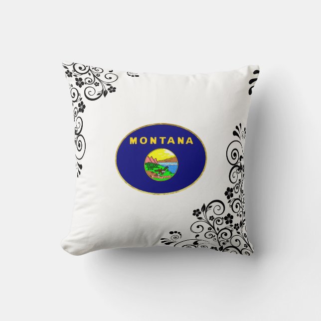 Montana flag throw pillow (Front)