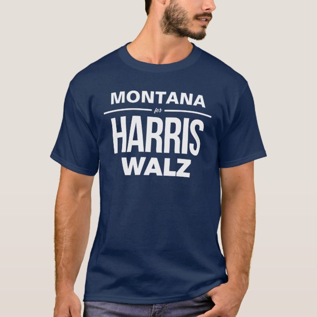 Montana for Harris Walz T-Shirt (Front)