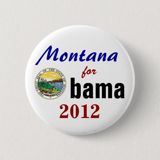 Montana for Obama 2012 Pinback Button (Front)