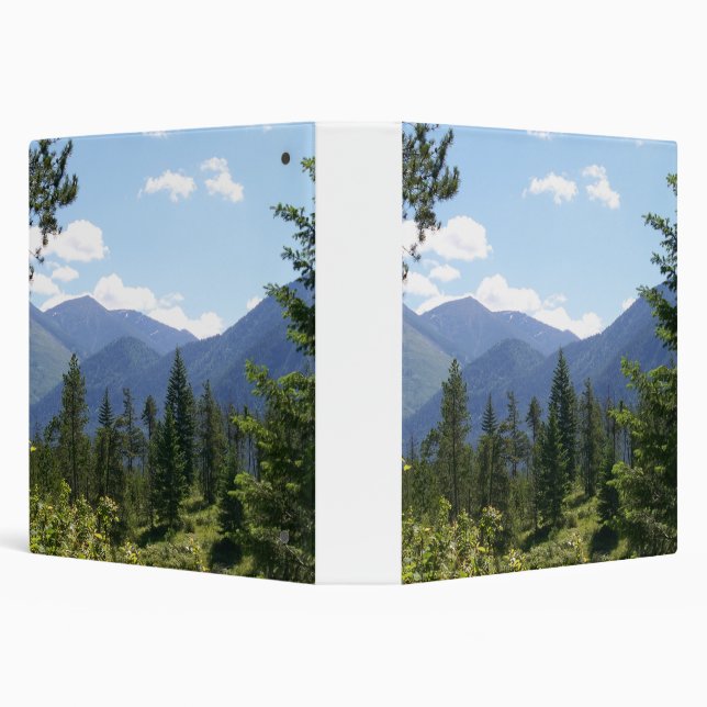 Montana Forest and Mountains Scenic View 3 Ring Binder (Background)