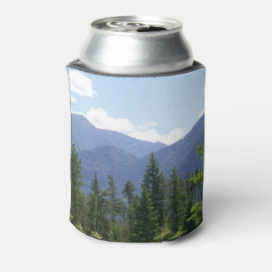 Montana Forest and Mountains Scenic View Can Cooler