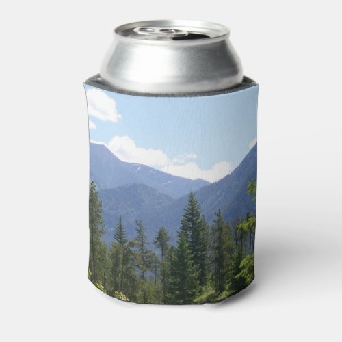 Montana Forest and Mountains Scenic View Can Cooler