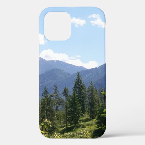 Montana Forest and Mountains Scenic View iPhone 12 Case