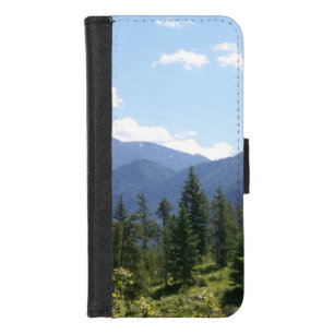 Montana Forest and Mountains Scenic View iPhone 8/7 Wallet Case