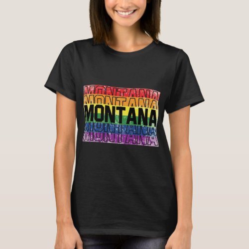 Montana Gay Pride Flag T_Shirt