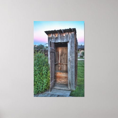 Montana Ghost Town Outhouse Canvas Print