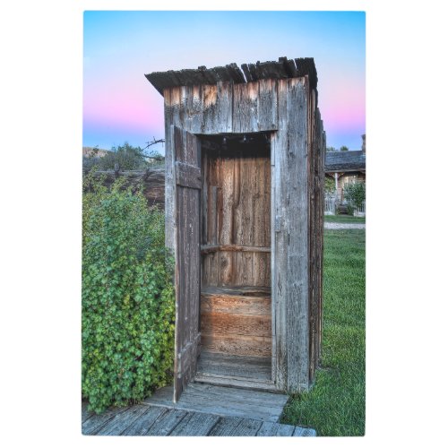 Montana Ghost Town Outhouse Metal Print