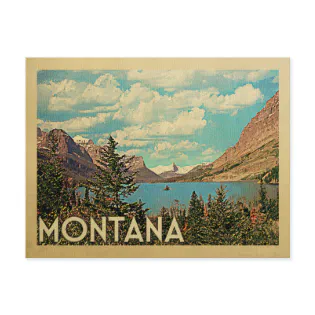 Montana Glacier Park Postcard Vintage Travel Montana Glacier Park Postcard Vintage Travel