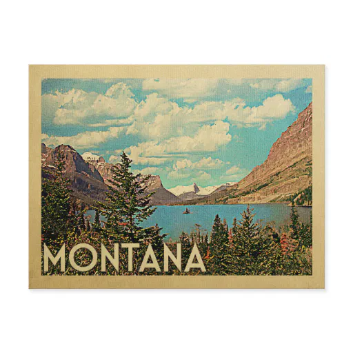 Montana Glacier Park Postcard Vintage Travel