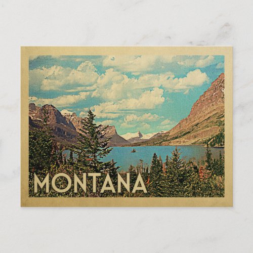 Montana Glacier Park Postcard Vintage Travel
