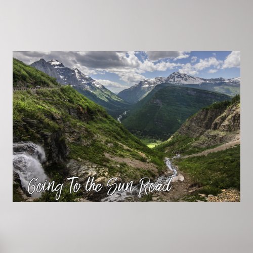 Montana Going to the Sun Scenic Highway Mountains Poster