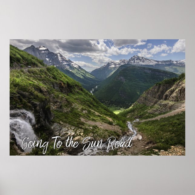 Montana Going to the Sun Scenic Highway Mountains Poster (Front)