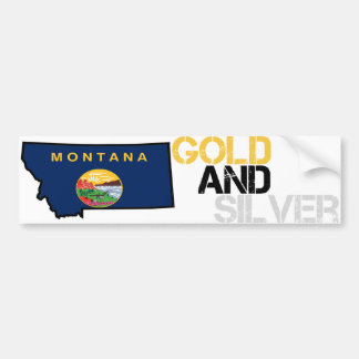 Montana Gold and Silver Bumper Sticker