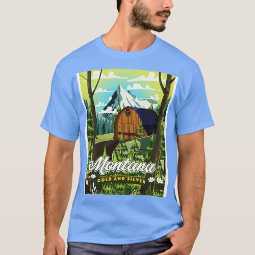 Montana Gold and Silver T_Shirt