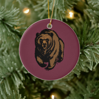 Montana Grizzlies Ceramic Ornament