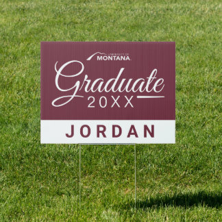 Montana Grizzlies Graduate Sign
