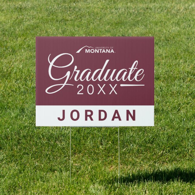 Montana Grizzlies Graduate Sign (Insitu)