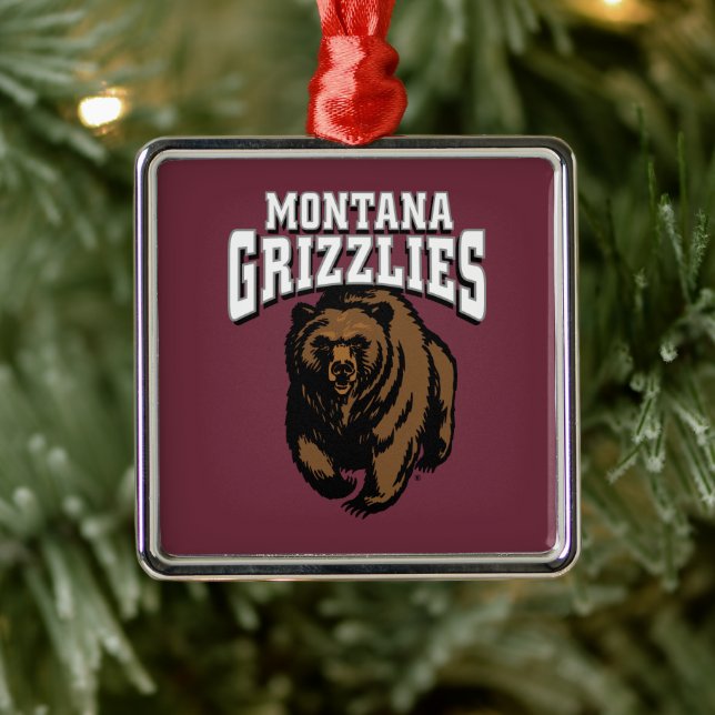 Montana Grizzlies Metal Ornament (Tree)