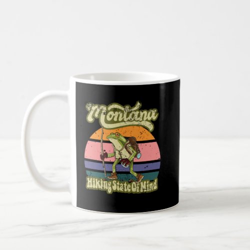 Montana Hiking State of Mind Hiker Frog  Coffee Mug