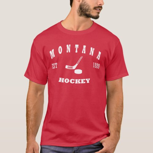 Montana Hockey Retro Logo T_Shirt