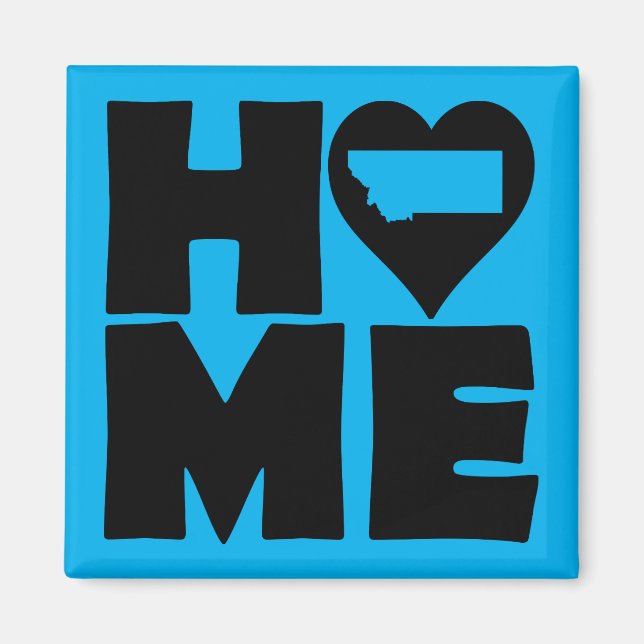 Montana Home Heart State Fridge Magnet (Front)