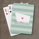 Montana Home State Love With Custom Heart Playing Cards at Zazzle