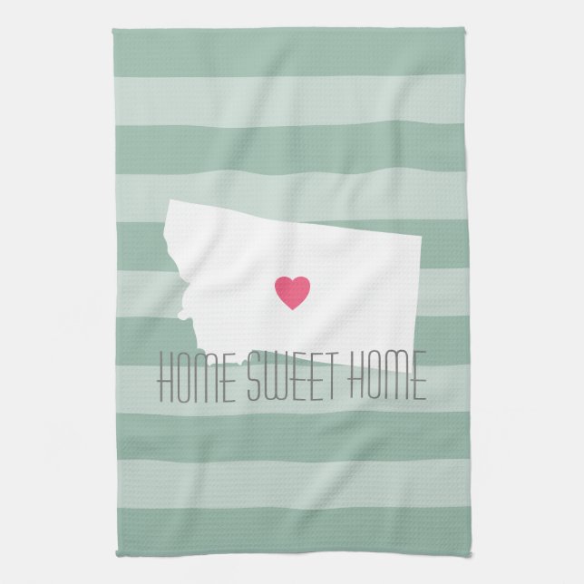 Montana Home State Love with Custom Heart Towel (Vertical)