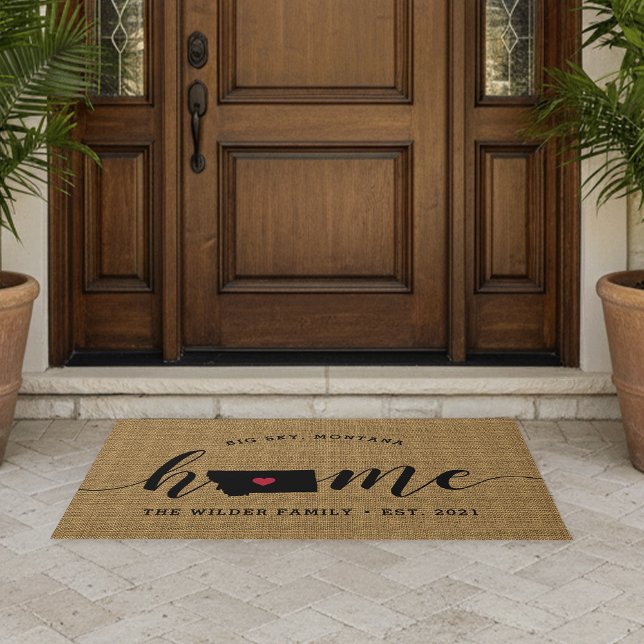 Montana Home State Personalized Doormat (Creator Uploaded)