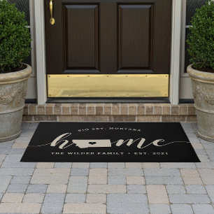 Montana Home State Personalized Doormat