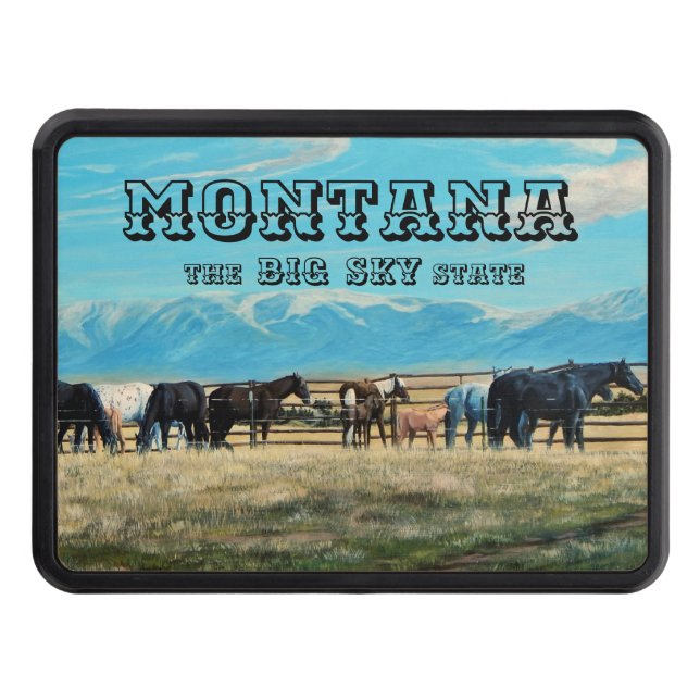 Montana horses, spring roundup, mares/babies hitch cover (Front)