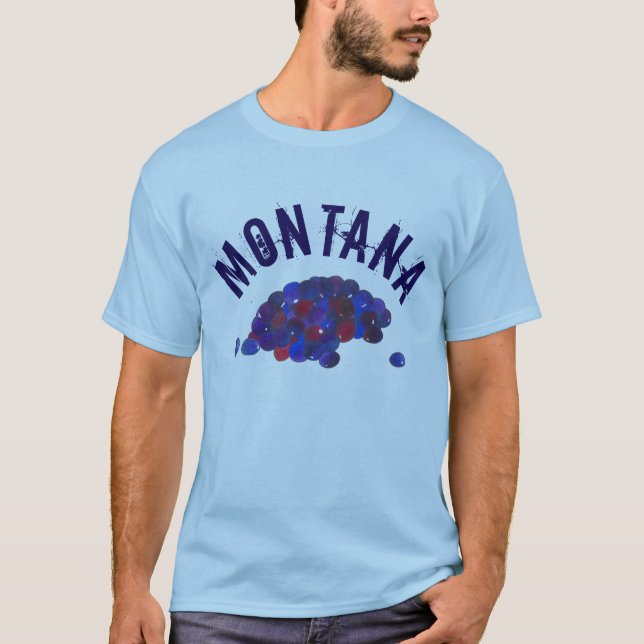 Montana Huckleberries Blue Huckleberry Fruit Berry T-Shirt (Front)