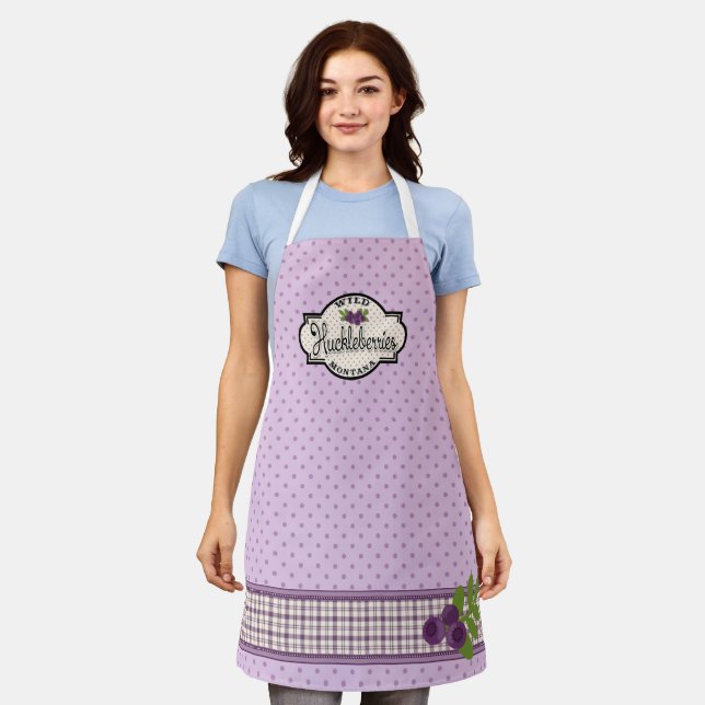 Montana Huckleberry Polka-dot Apron (Worn)