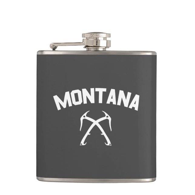 Montana Ice Climbing Flask (Front)