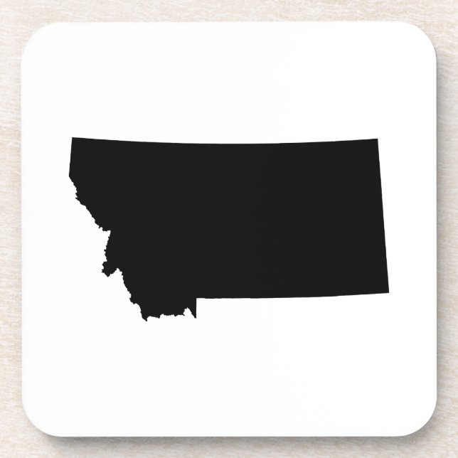 Montana in Black and White Drink Coaster (Front)
