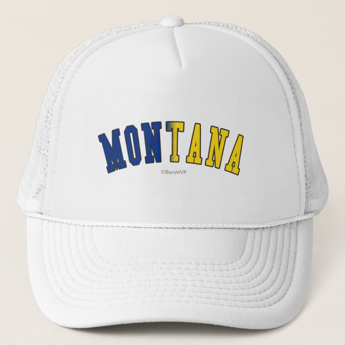 Montana in State Flag Colors Hat