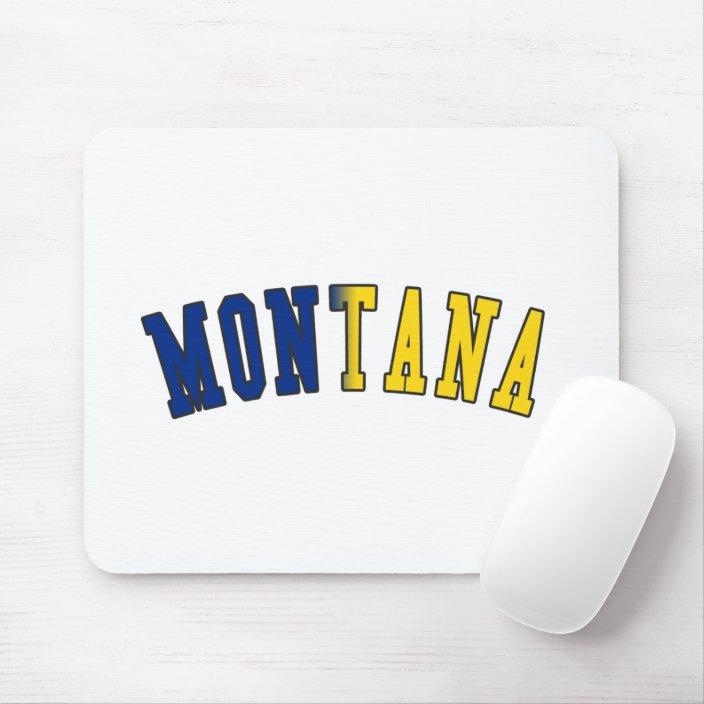 Montana in State Flag Colors Mouse Pad