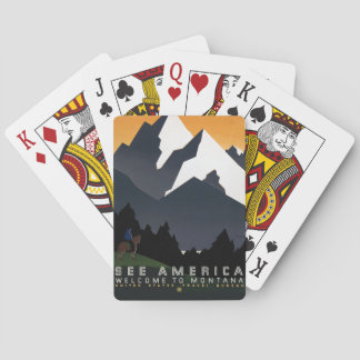 Montana Landscape Art Unedited Vintage Photos Old Poker Cards