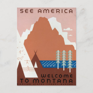 Montana Landscape Art Vintage Photos Old Aesthetic Postcard